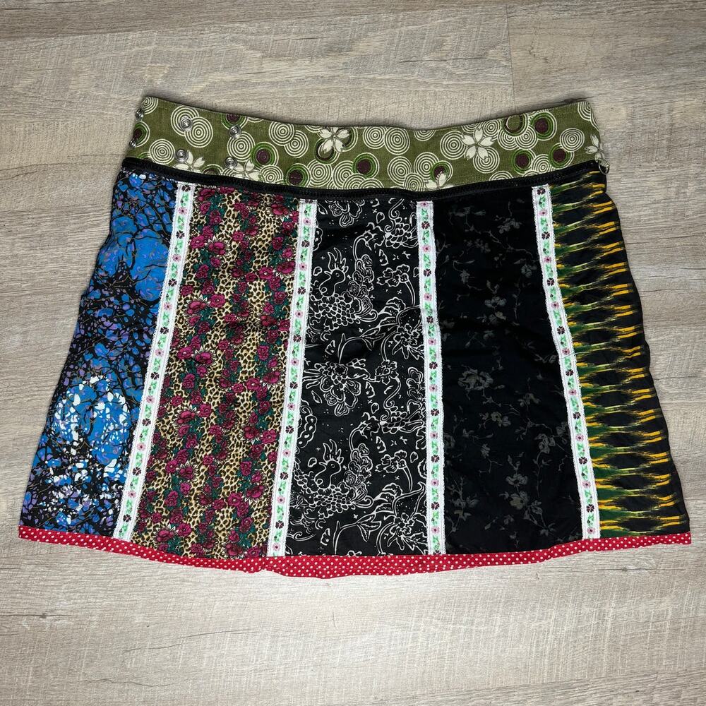 ZAND Amsterdam Reversible Snap Wrap Skirt Whimsigoth Dark Fairy Artsy Indie OS